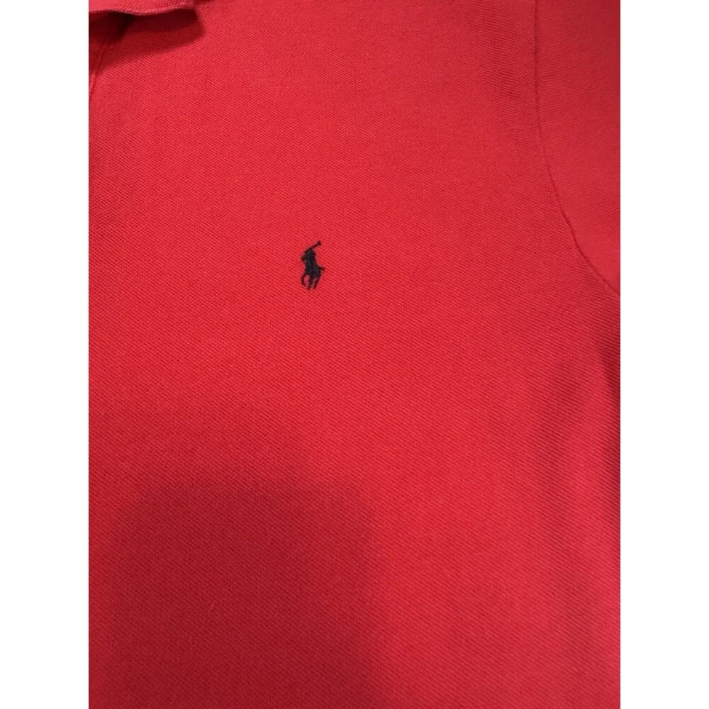 Polo Ralph Lauren RL15 Polo Shirt LT Tall Red Short Sleeve Big Pony Logo Cotton